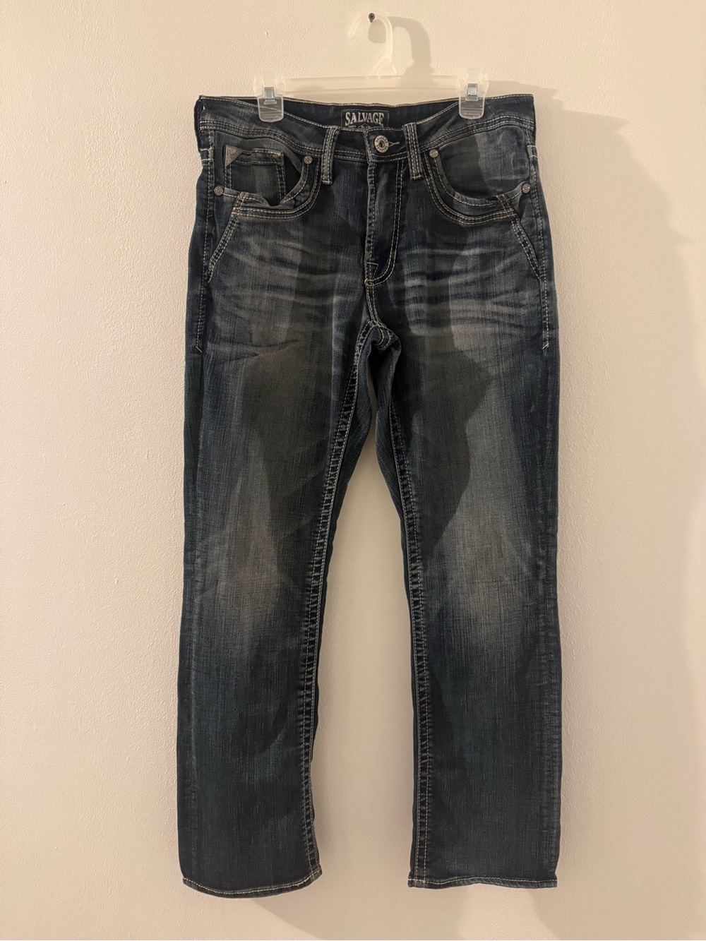 Salvage Men’s Faded Indigo Straight Jeans